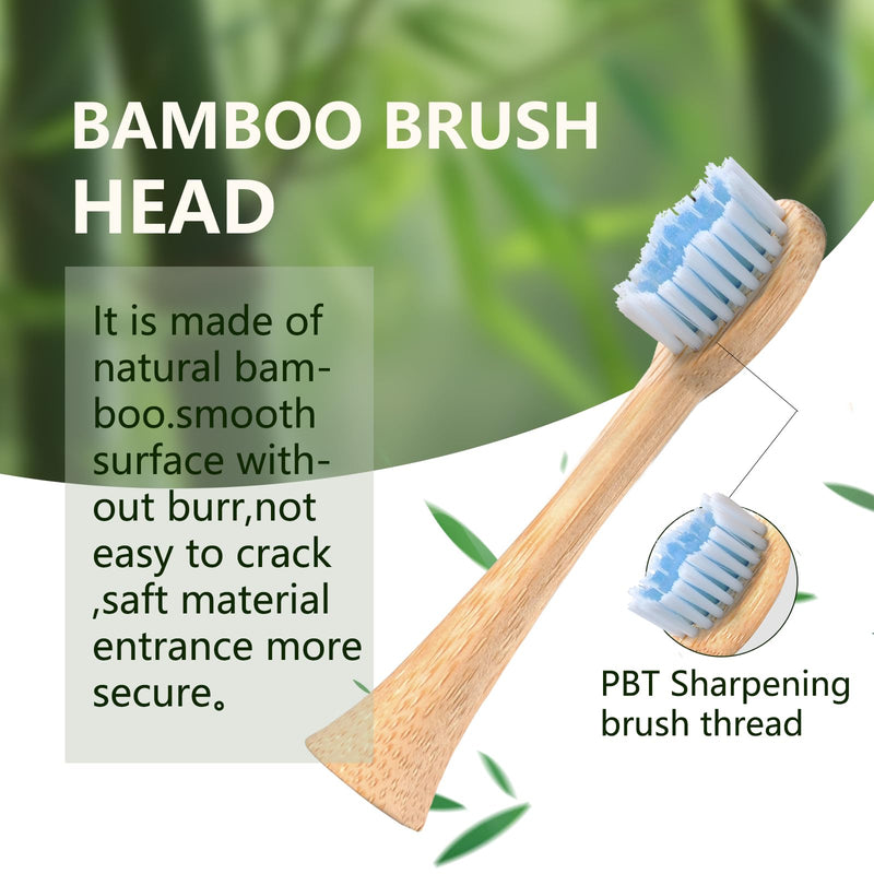 [Australia] - Sonic Electric Bamboo Toothbrush for Adults -5 Adjustable Cleaning Modes -Includes 2 Bamboo Heads with Castor Oil Bristles - Upgraded IPX7 Waterprood -Convenient Charging & Travel Case 