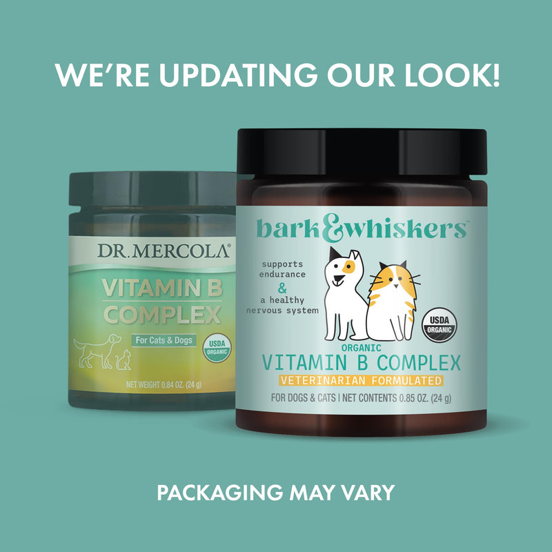 Bark & Whiskers Organic Vitamin B Complex, 0.85 Oz. (24 g), 60 Scoops, Supports A Healthy Nervous System & Endurance, Veterinarian Formulated, Non-GMO, Certified USDA Organic, Dr. Mercola - PawsPlanet Australia