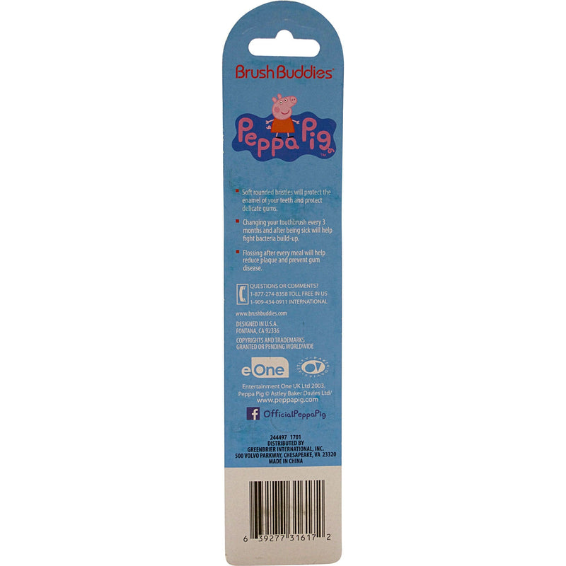 [Australia] - Brush Buddies Peppa Pig 2 Pack Toothbrush 