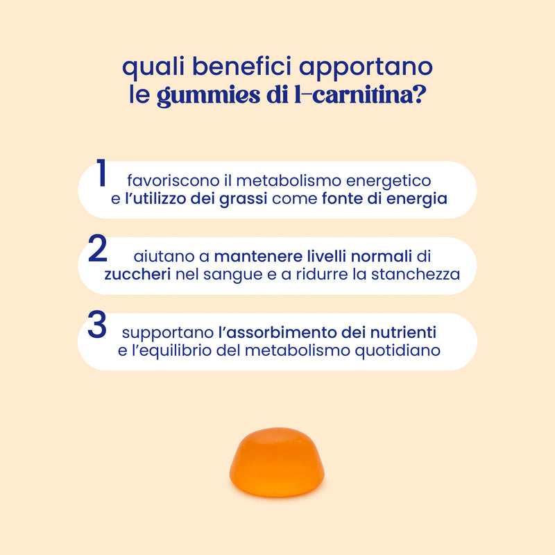Jelly Pills Sports L-Carnitine - 60 Vegan Gummies - 400 mg L-Carnitine per Serving - Energy Metabolism and Muscle Function - Vitamins D3, B7, B9 and Chromium - Orange Flavour - 13.5 kcal per Gummy