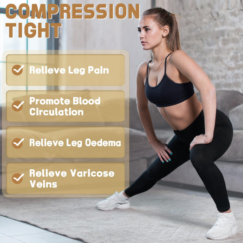 [Australia] - Beister Medical Compression Pantyhose for Men & Women, 15-20mmHg Opaque Footless Waist High Compression Stockings & Leggings, Circulation Support Pressure Tight for Varicose Veins, Oedema, Flight, DVT Black Large 
