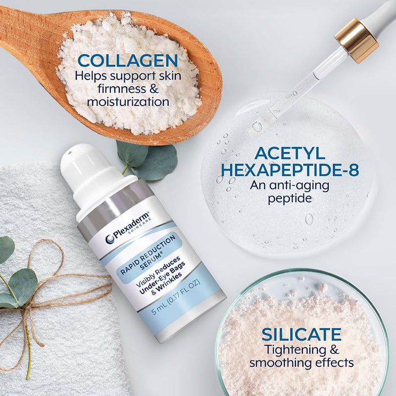 [Australia] - Plexaderm Rapid Reduction Eye Serum - Advanced Formula Anti Aging Visibly Reduces Under-Eye Bags, Wrinkles, Dark Circles, Fine Lines & Crow's Feet Instantly Instant Wrinkle Remover for Face 