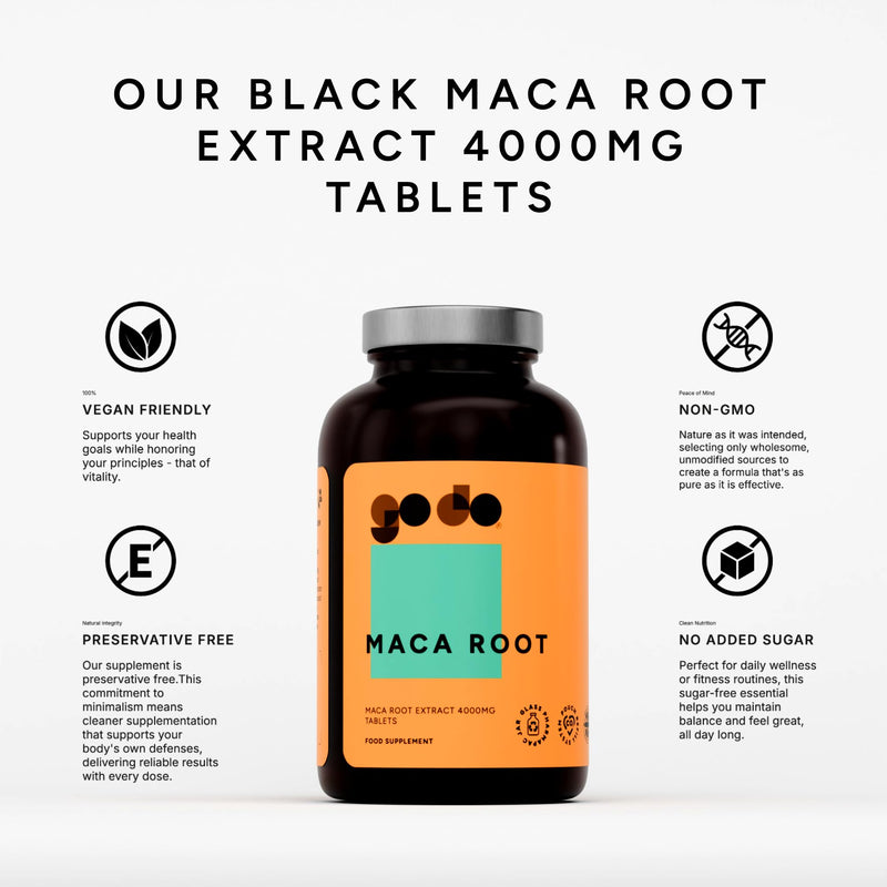 Black Maca Root 4000mg - Energy and Mood Support - Pure Plant Based Booster Supplement - Vegan Maca Supplements Women and Men (360 Tablets) 360 count (Pack of 1)