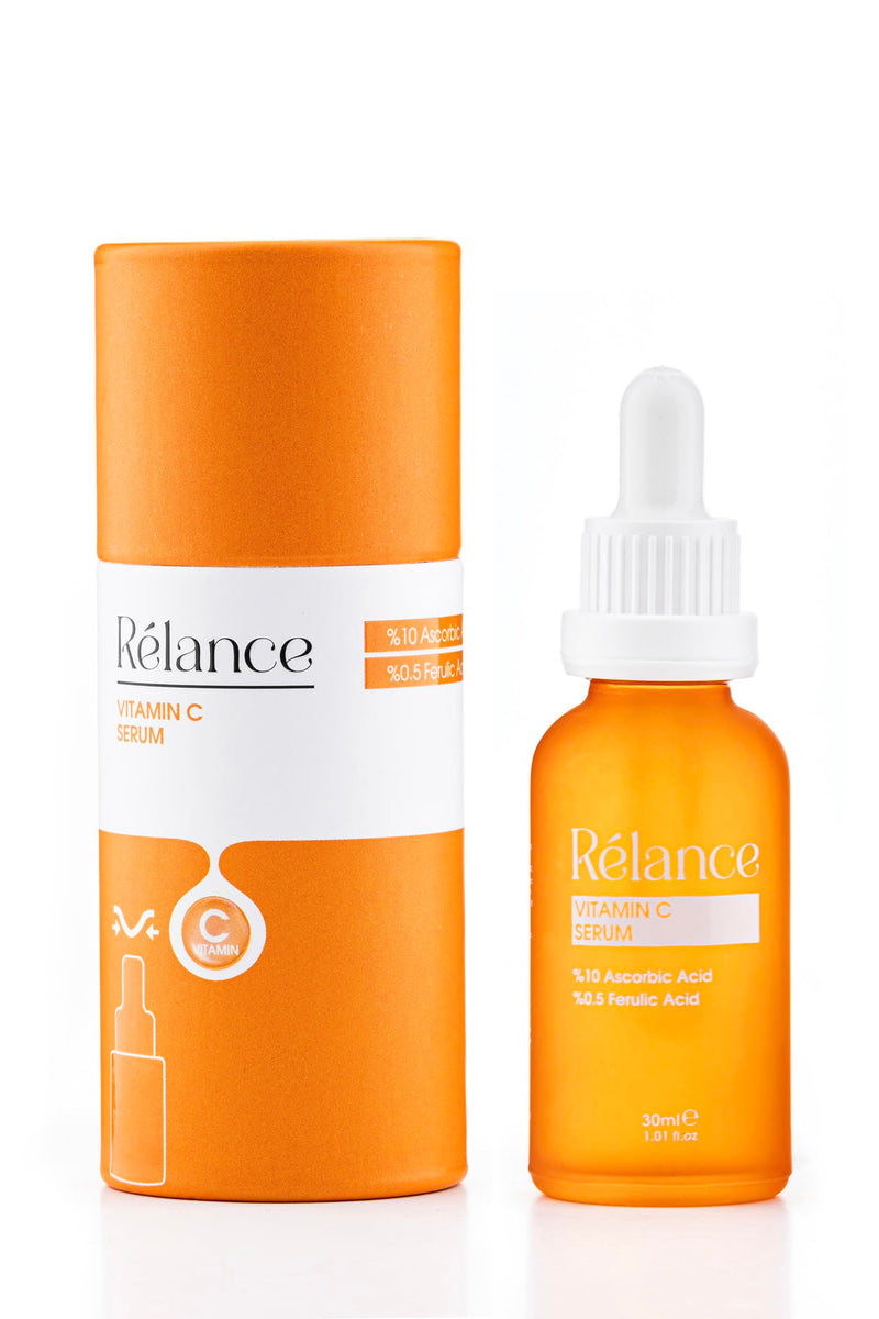 Relance Vitamin C Serum with 10% Ascorbic Acid, 0.5% Ferulic Acid, Anti-Aging Facial Treatment, 30ml, 1.01 fl oz