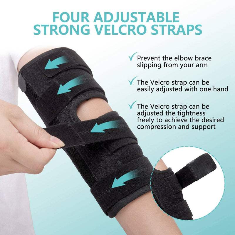 [Australia] - Elbow Brace for Ulnar Nerve Entrapment, Cubital Tunnel Brace for Sleeping, Adjustable Elbow Immobilizer for Tendonitis, Arthritis and Pain Relief, Elbow Stabilizer Brace for Men and Women(S/M) S/M 