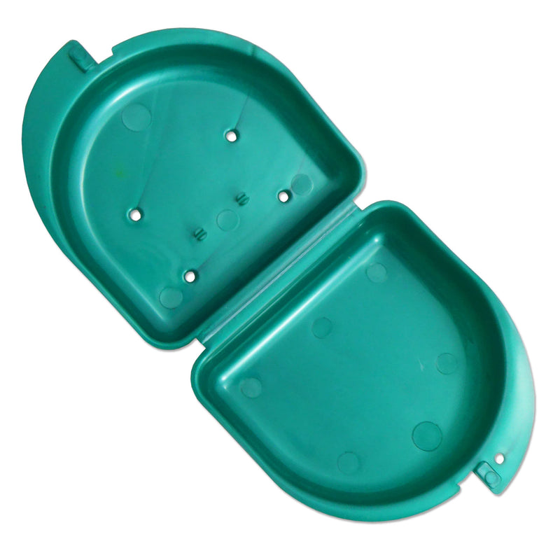 [Australia] - 2 x Mouth Guard Box for Ortho Retainers, Sports Dentures, Dentures and More (Purple and Green) Purple and Green 