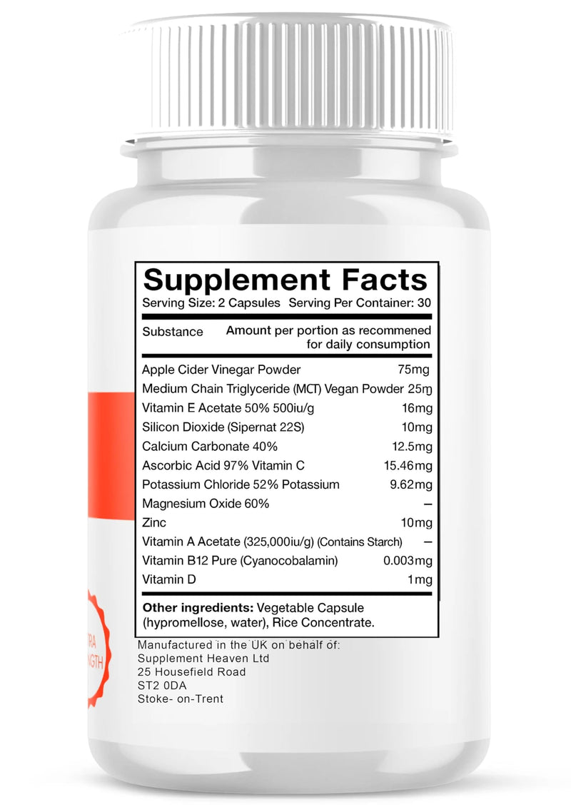 Citrus Burn Thermogenic Capsules – Metabolism Support Supplement with Citrus Extracts, Extra Strength Formula, 60 Capsules, Vegan Friendly