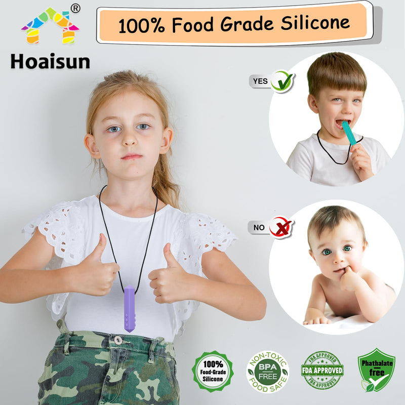 [Australia] - Chew Necklaces for Sensory Kids, 8 Pack Chewy Necklace Sensory Boys and Girls with Autism, ADHD, SPD, Biting, Silicone Teething Necklace Oral Chew Toys for Adults Reduce Chewing Anxiety Fidget Rainbow 