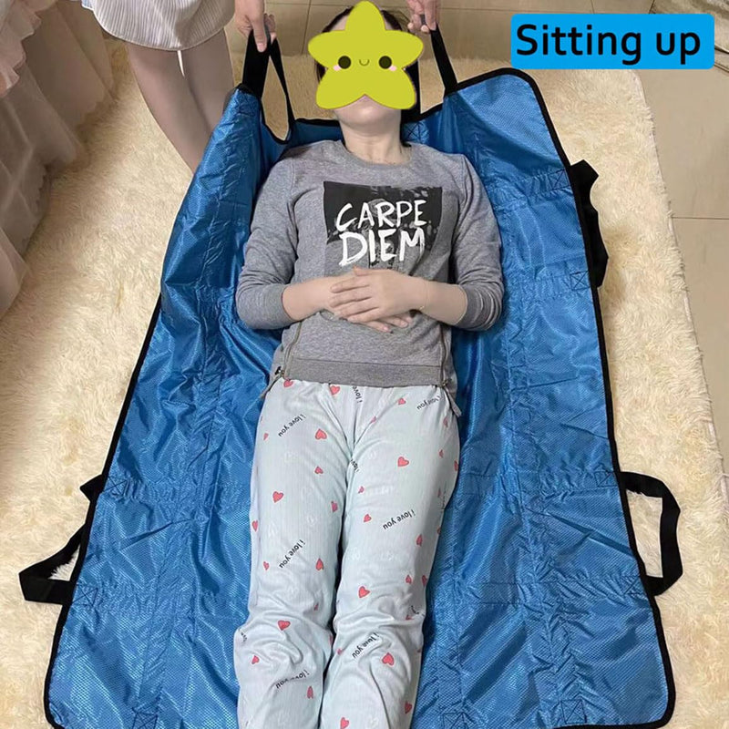 [Australia] - Positioning Bed Pad with Reinforced Handles 48 x 40 inches Washable Multipurpose Transfer Sheet for Lifting & Repositioning Reusable Patient Transfer Board Blanket Draw Sheet Lift Sheet Slide Bed Mat 