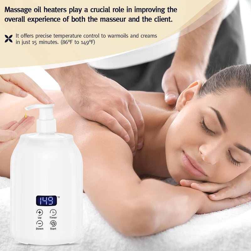 [Australia] - Meifuly Oil Warmer for Massage Therapy & Personal Use, Quick Lotion Warmer Heats Up, with Two Bottles, Adjustable and Constant Temperature 1 Bottle 
