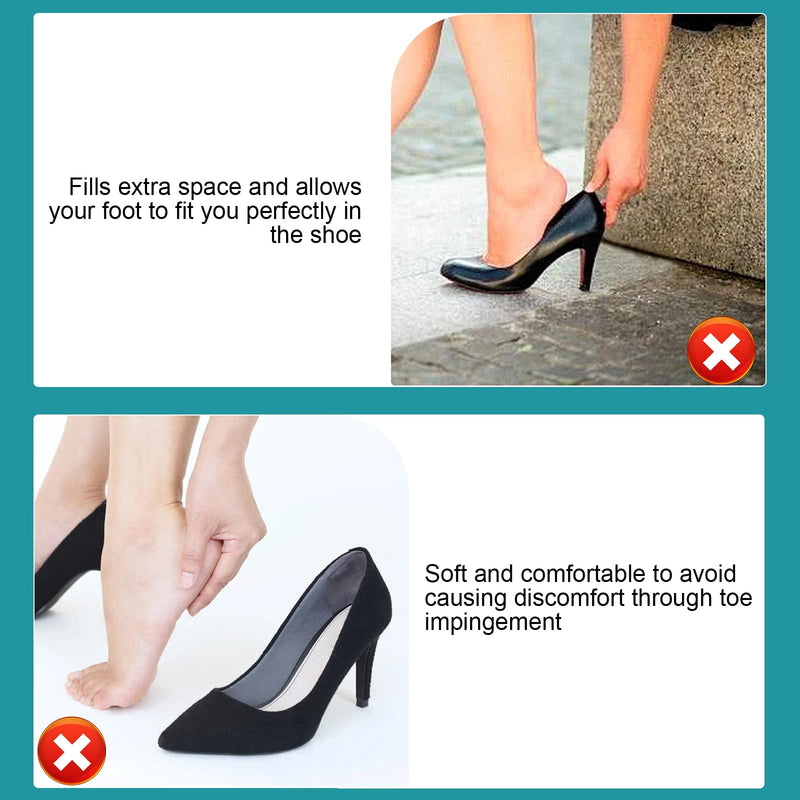 [Australia] - Sibba Toe Filler Inserts Unisex Breathable Soft Large Toe Post Forefoot Pad Shoe Filler for High Heel Foot Pain Relief for Women and Girls (Skin Color and Black) 