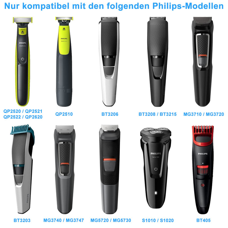 [Australia] - Newding 4.3V A00390 charging cable for shaver Philips One Blade QP2721 QP2821 QP2520 QP2620 MG3720 MG3730 MG5720 MG5730 BT3206 BT3208 BT405 QT4000 Beard Trimmer power supply, Shaver OneBlade Charger Cable 