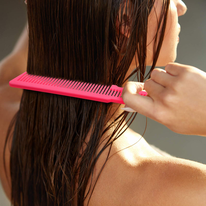 Patelai 10 Pieces Hair Cutting Comb Fine Tooth Styling Barber Styling Hair Clipper Cutting Comb for Home Salon Barber(Black, White, Pink) Black, White, Pink