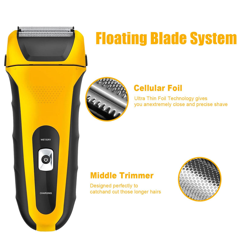 [Australia] - Yellow Shaver Replacement Foils, Cutters and Head Compatible with Wahl 7061 Series- Model 7045-100, 2 Packs 