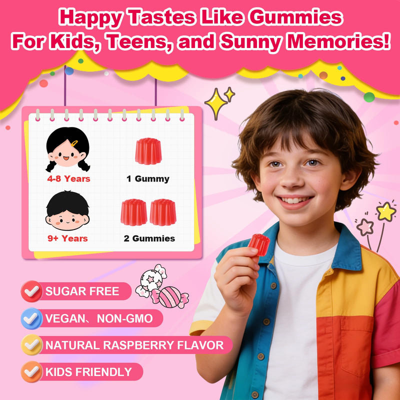 Iron Gummies for Kids with Vitamin C, Immune, Blood Builder & Energy, 180Ct | Kids Multivitamin with Calcium, Zinc, Folate, Iron Deficiency, Anemia & Brain Health, Vegan, Non-GMO, Strawberry Flavor 90 Count (Pack of 2)