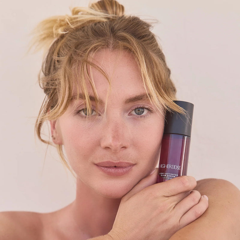 HigherDOSE Glow Serum - Facial Serum Formulated to Plump, Hydrate, and Stimulate Radiant Skin - Help Reduce Fine Lines and Wrinkles - 1 oz