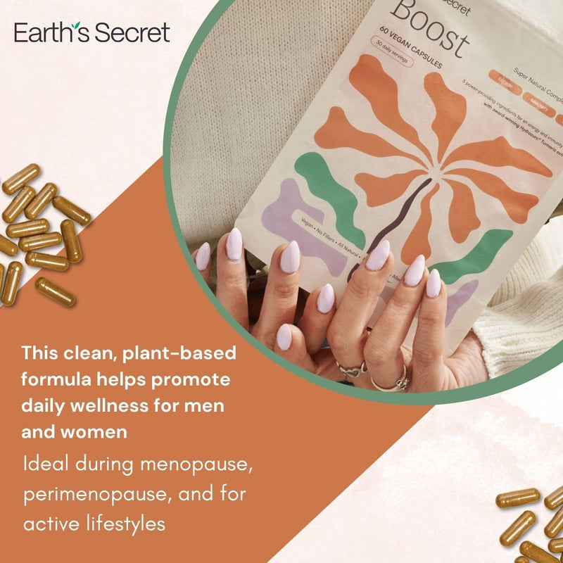 Earth's Secret Organic Turmeric Capsules - Extracted with Hydrocurc Turmeric, Spirulina, Reishi Mushroom, Black Elderberry & Ginger Root - Award Winning Supplement for Men & Women - 60 Vegan Capsules