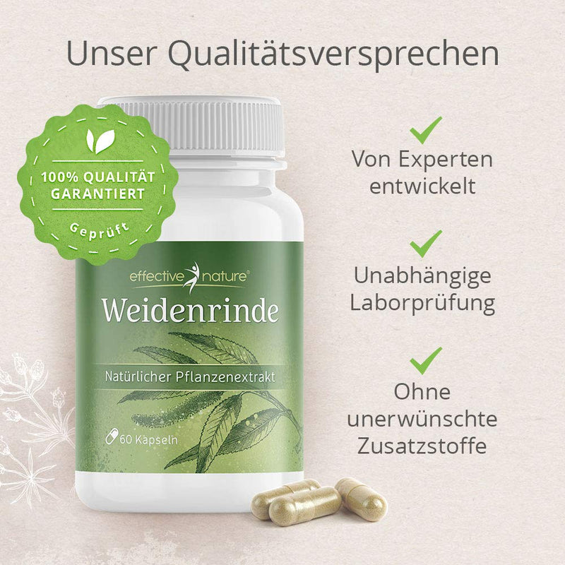 [Australia] - Willow bark capsules - 60 capsules for 2 months - 200 mg willow bark extract - Natural plant extract - With 50 mg salicin - 100% natural 