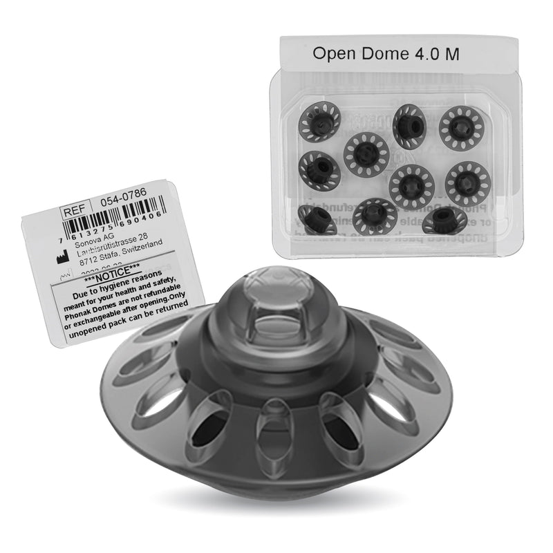 [Australia] - Phonak Open 4.0 Dome Medium (0.35 inch=9mm) 10 Domes, Genuine OEM Switzerland Replacement by Sonova, Hearing Aid Domes for Phonak Audeo Marvel Paradise Lumity Accessories -1 Pack/10 Domes Total 