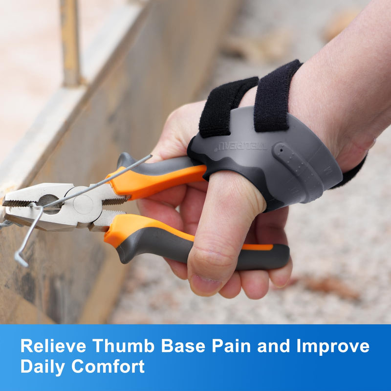 [Australia] - Velpeau Thumb Support Brace - CMC Joint Stabilizer Orthosis, Spica Splint for Osteoarthritis, Instability, Tendonitis, Arthritis Pain Relief for Women and Men, Comfortable (Black, Left Hand, Medium) Black-Left Hand 