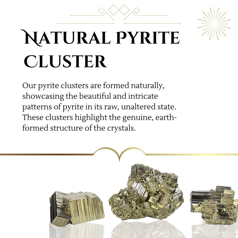 Natural Pyrite Crystal from Peru, Brilliant Cubic Spiritual Crystal Stone | Authentic octahedral or pyritohedral formations. Iron Pyrite Stone for collections, decor, and jewelry making. 13 to 14 oz