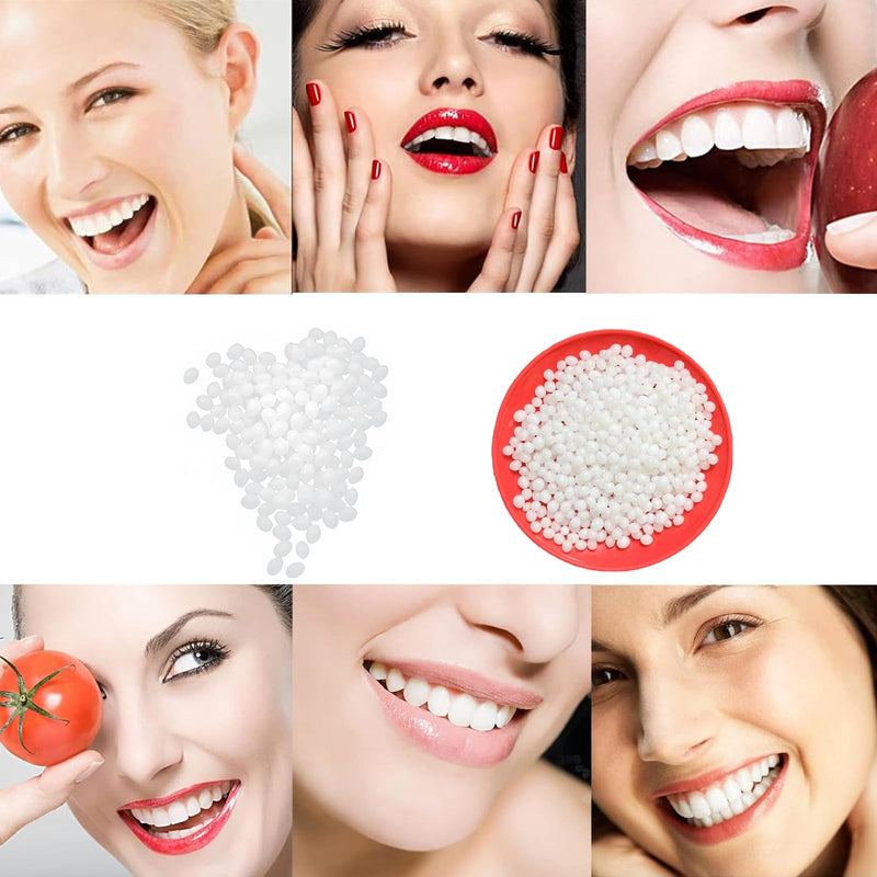 [Australia] - SNONESIY 100 g clip-on teeth, clip-on dentures, DIY dentures, used to repair missing teeth and denture veneers, temporary tooth repair beads 