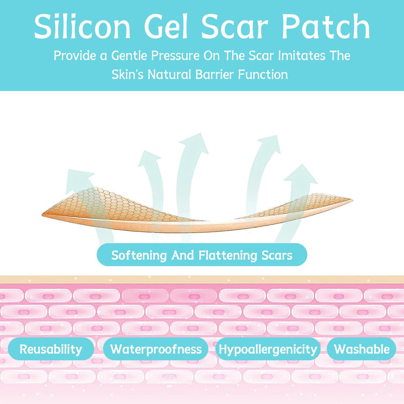 [Australia] - Volhuluk Transparent Silicone Scar Plaster (4x150cm), Silicone Plaster Professional for C-Section Scars, Operations, Burns, Keloid, Acne and More, Silicone Plaster for Scars 