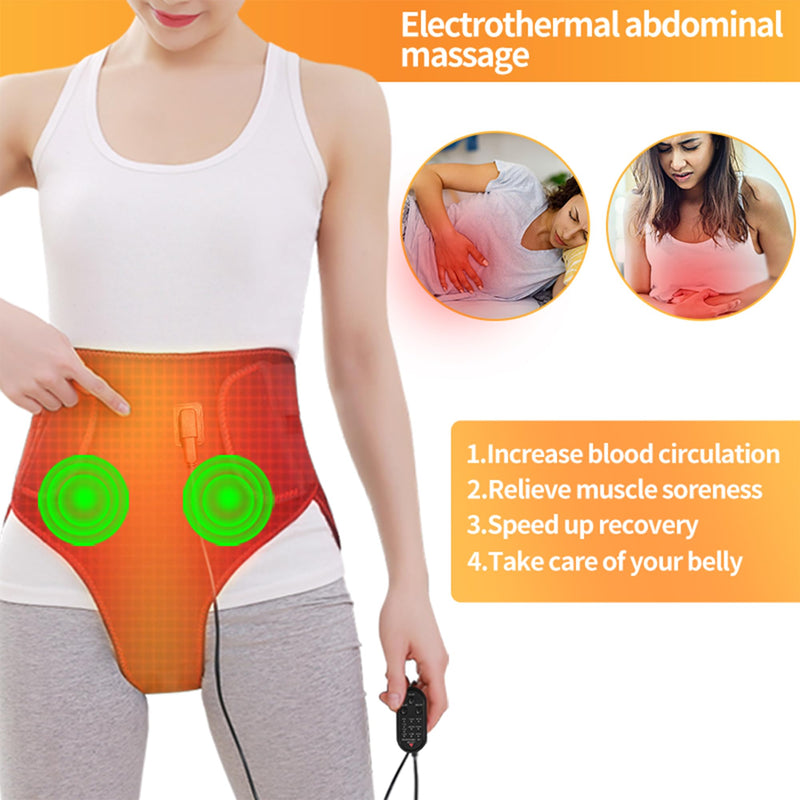 Period Heating Pad, Heating Pad for Period Cramps Massager for Women, with 3 Vibration and Heat Settings, New Upgrade Menstrual Heating Pad for Abdomen Pain and Cramps Relief Black