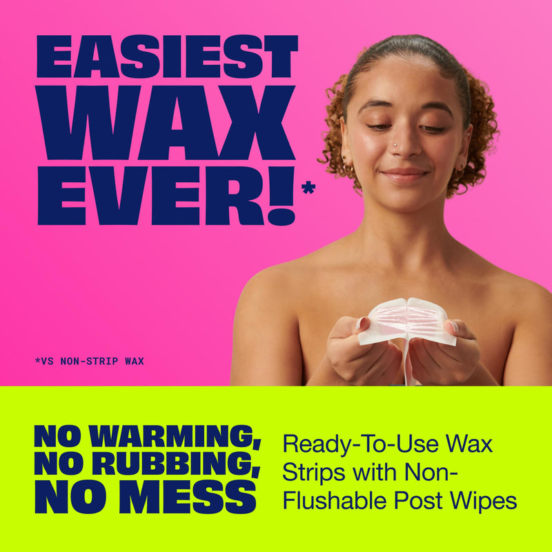 [Australia] - Nair Hair Remover Wax Ready Strips for Legs & Body, No Mess Waxing Kit for Hair Removal, 3-pack Wax Strips, 40ct Each Wax Kit 40 Count (Pack of 3) 