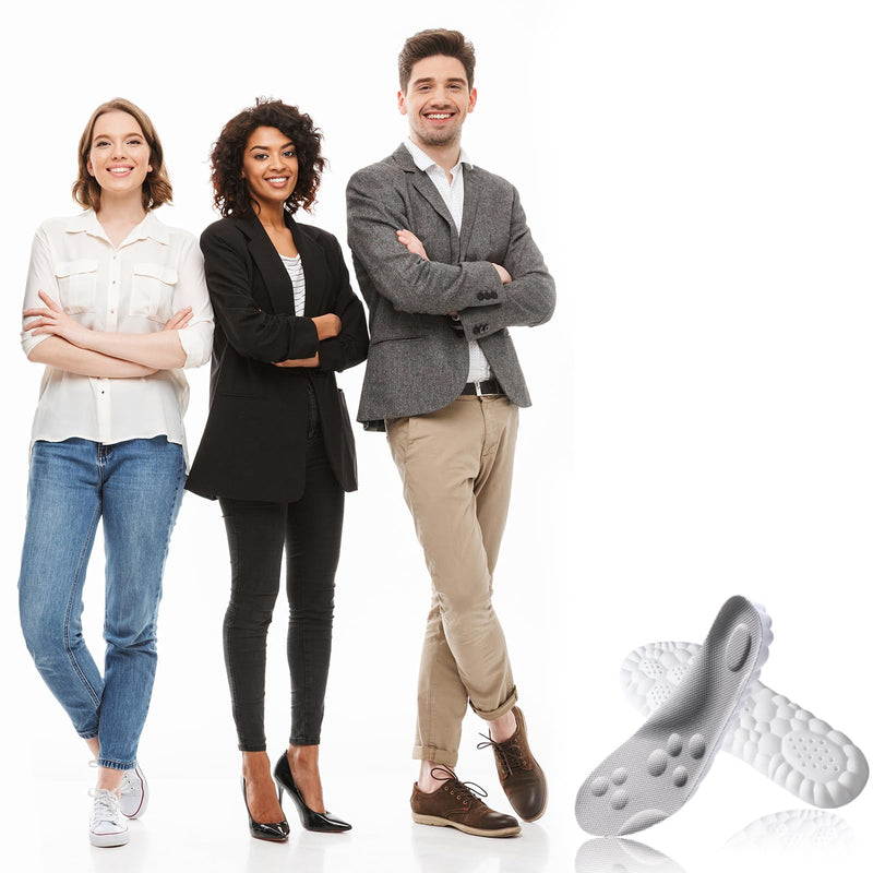 [Australia] - 4D Insoles - 4D Cloud Technology Insole - Super Soft, Ultra Comfort Insoles, 4D Sports Shoes Insoles, Acupoint Massage Insole for Foot & Joint Support (11-12, Black) 11-12 