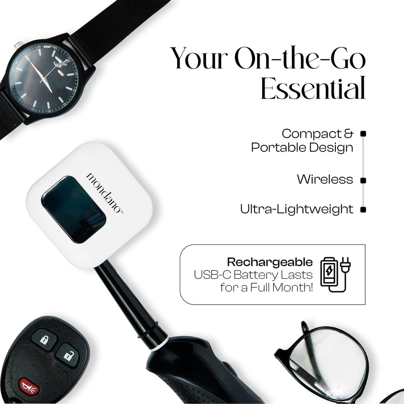 [Australia] - Mondano UV-C Toothbrush Sanitizer and Holder, Toothbrush Case - Manual/Electric Toothbrush Cover for Any Toothbrush Head - Rechargeable Toothbrush Travel Case, Tooth Brush Cover Cap for Home Frost White 
