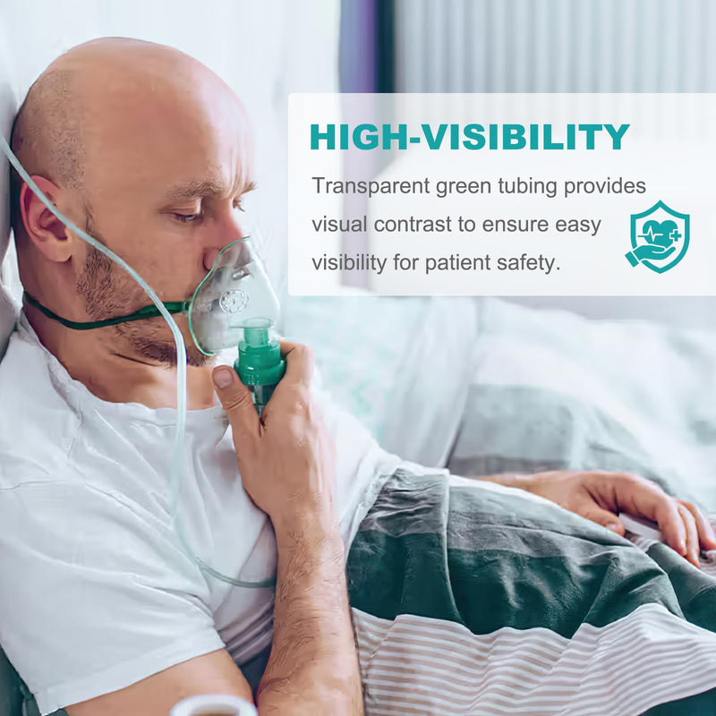 [Australia] - 3 Pack Oxygen Tubing,10Ft Green Crush Resistant Oxygen Supply Tubing,Non Kinking Durable Oxygen Tubes,Universal Interface,Individually Packaged 10Ft-3Pack 