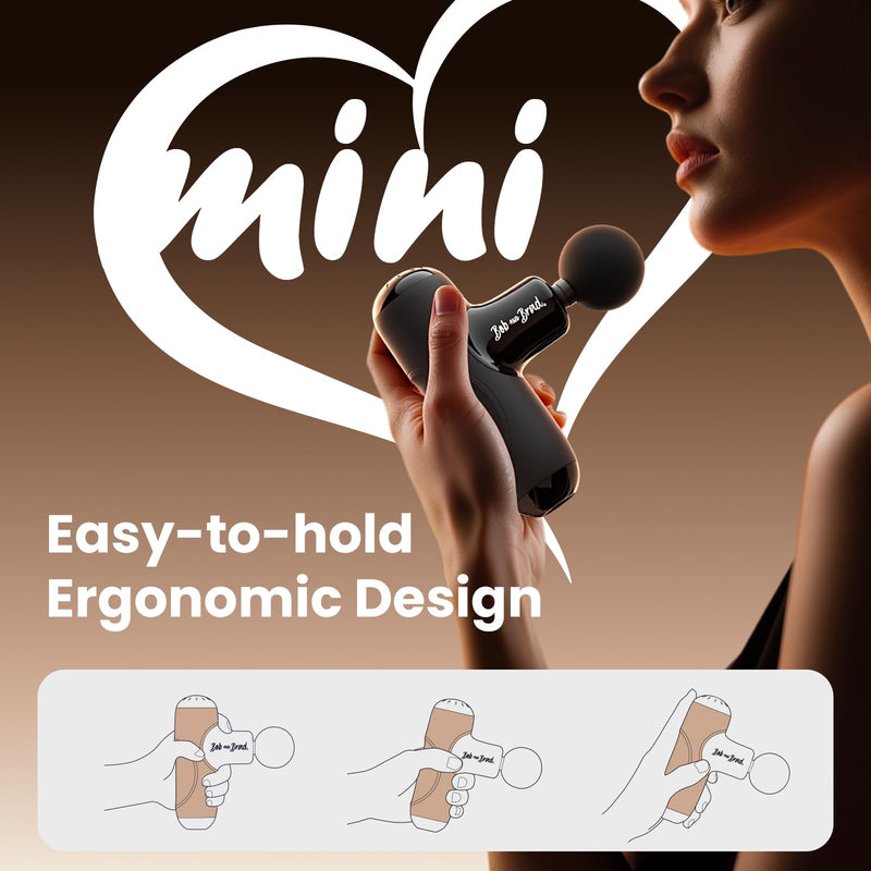 [Australia] - BOB AND BRAD Q2 Mini Massage Gun, Pocket-Sized Deep Tissue Massager Gun, Portable Percussion Muscle Massager Gun, Ultra Small & Quiet Muscle Massage Gun with Carry Case, Home Gym Travel, Black Q2 Mini (Black - Recovery Anywhere) 
