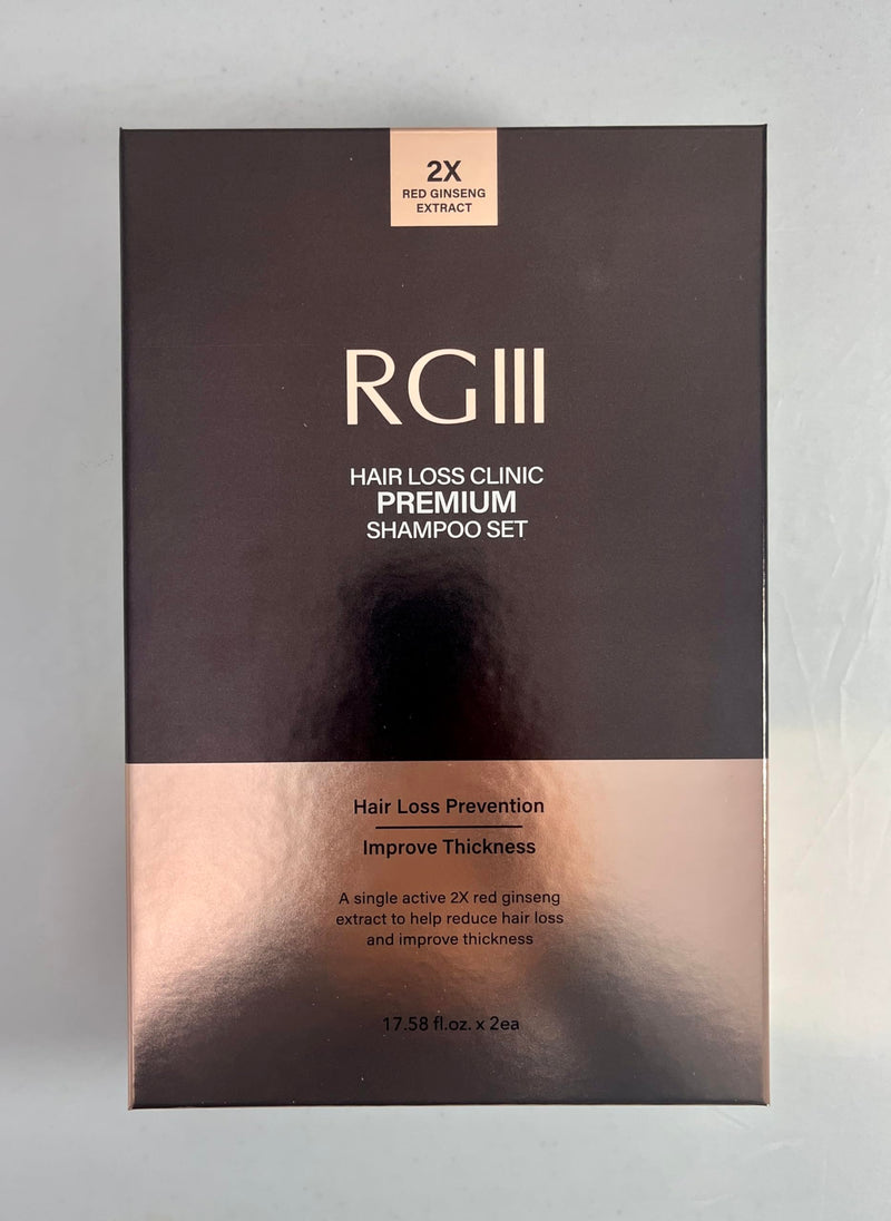 RG3 RGIII PREMIUM HAIR LOSS CLINIC SHAMPOO (TWO BOTTLE SET)