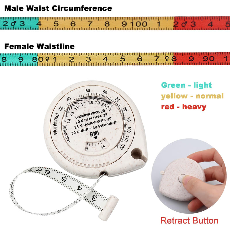 [Australia] - 1 piece body measuring tape with BMI, body measuring tape 150 cm, body measuring tape, body measuring tape, tailor measuring tape, fitness gadgets for men and women, body measurement monitoring BMI 