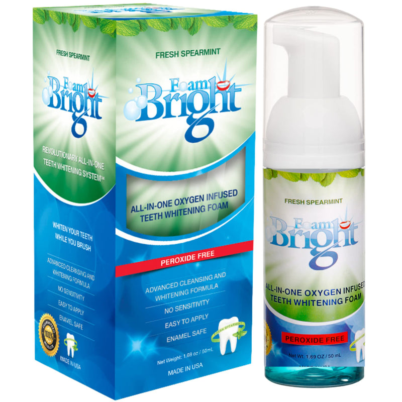 Aligner & Retainer Cleaner Foam Bright, Teeth Whitening Foam, Great for Invisalign, Candid, Byte, Night Guard, Mouth Guard, Dentures, Whitener, Toothpaste & Braces Cleaner, Peroxide Free 1 Unit