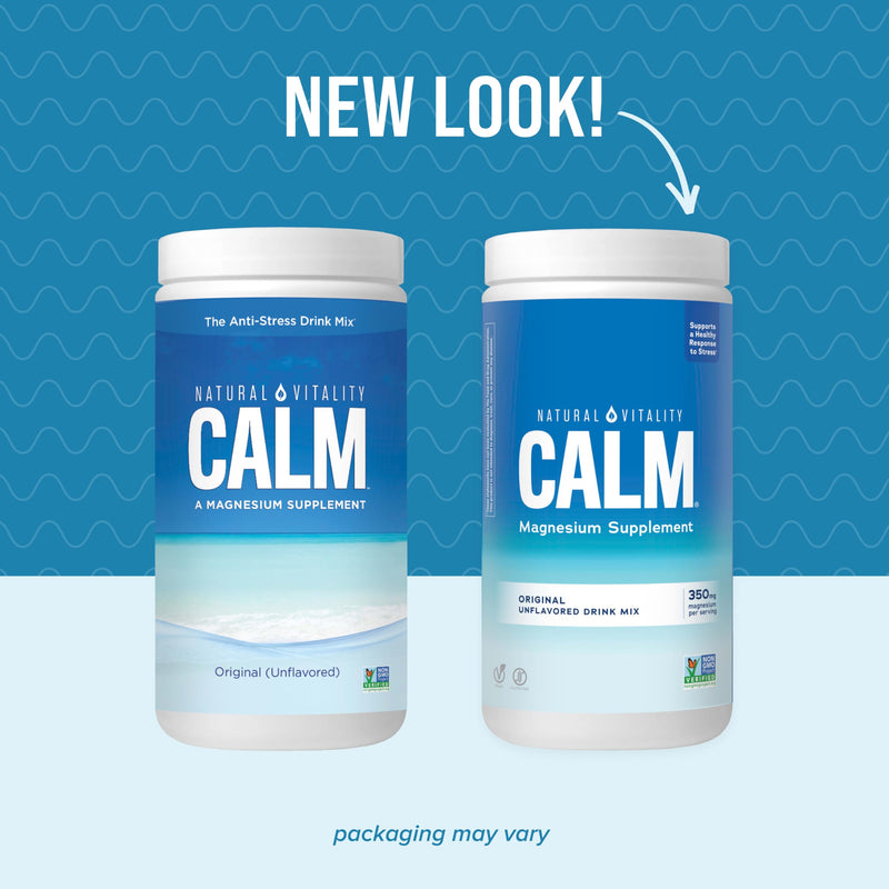 [Australia] - Natural Vitality Calm, Magnesium Citrate Supplement, Anti-Stress Drink Mix Powder, Gluten Free, Vegan, & Non-GMO, Original Unflavored, 16 oz 