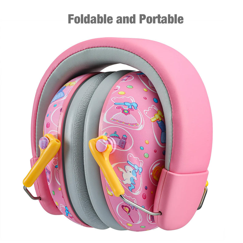 [Australia] - PandaEar Kids Ear Protection Noise Cancelling HeadPhones, NRR 28dB Hearing Protection Earmuffs for Autism, Children, Toddler Pink 