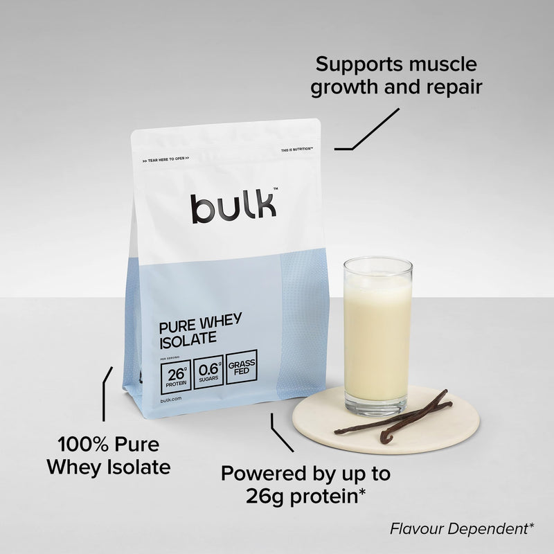 Bulk Pure Whey Isolate 90 | Chocolate Malted Honeycomb | 25g Protein per Serving | Ultra-Filtered | Low Sugar | Low Fat | Fast Absorption | Supports Muscle Maintenance | 500g | High Protein Shake