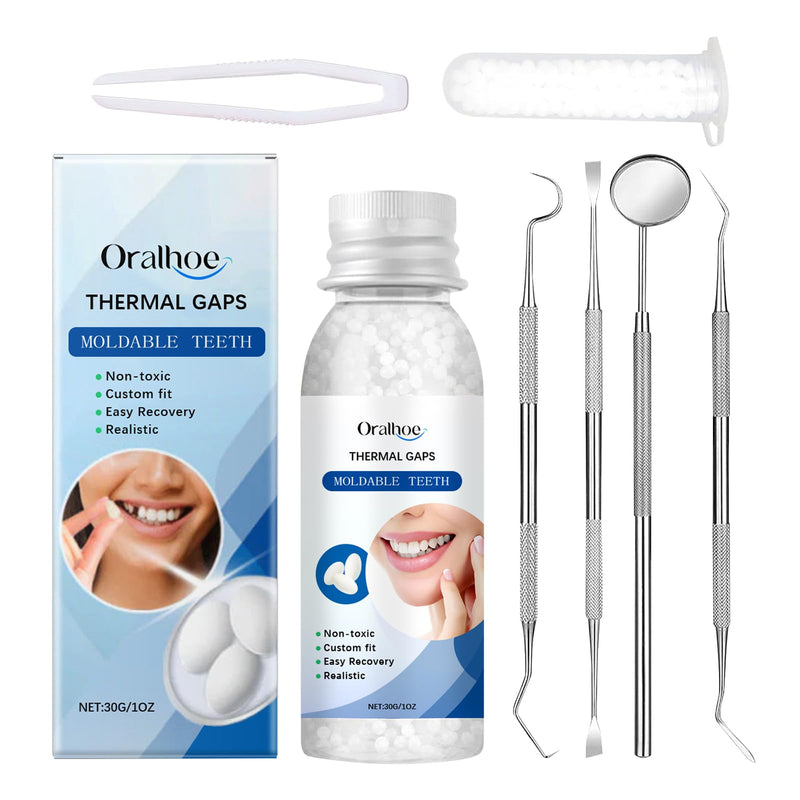 [Australia] - Tooth Repair Set Tooth Repair Set Tooth Repair Set Permanent Make Your Own Tooth Filling Make Your Own Temporary Dentures for Repairing Gaps in Broken Teeth with 4 Tools, 30g+5g 