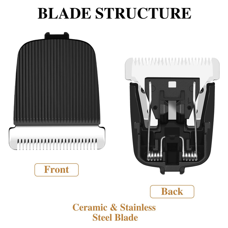 [Australia] - 2 Pack Replacement Blade for Manscaped The Lawn Mower Electric Groin Hair Trimmer Blade, Hygienic Snap-In Replacement Blades Compatible with Manscaped Lawn Mower 4.0 3.0 2.0 Replaceable Blade, Black 