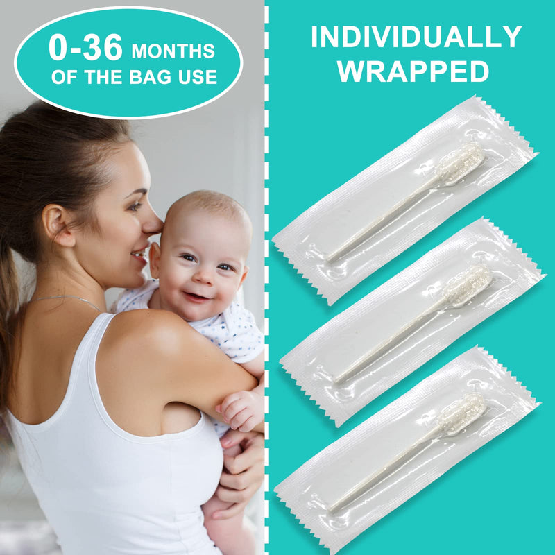 [Australia] - Baby Tongue Cleaner,Disposable Baby Mouth Cleaner, Soft Gauze Toohthbrush Newborn Oral Cleaning Stick Dental Care for 0-36 Month Baby (100) 100 