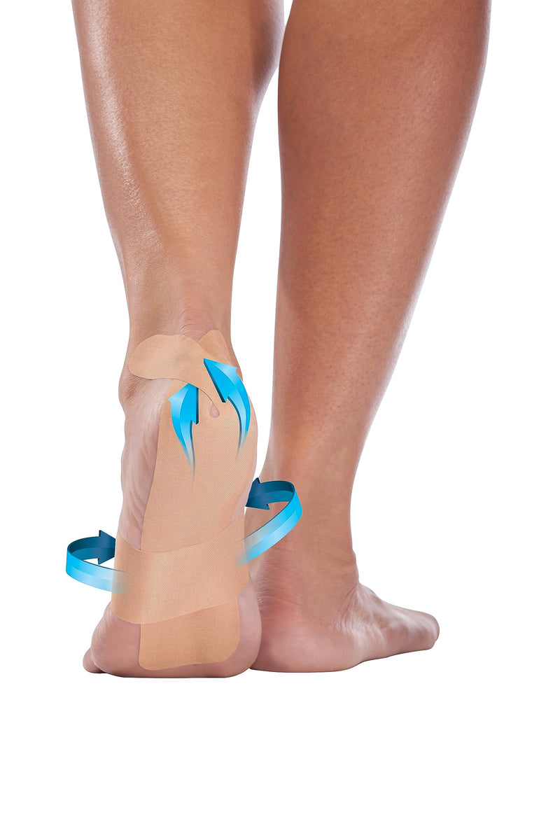 MUELLER Sports Medicine PFTape, Plantar Fasciitis Pain Relief Athletic Tape, Therapeutic Support for the Foot, Disposable, Latex Free, One-Time Use Bandages Beige 7