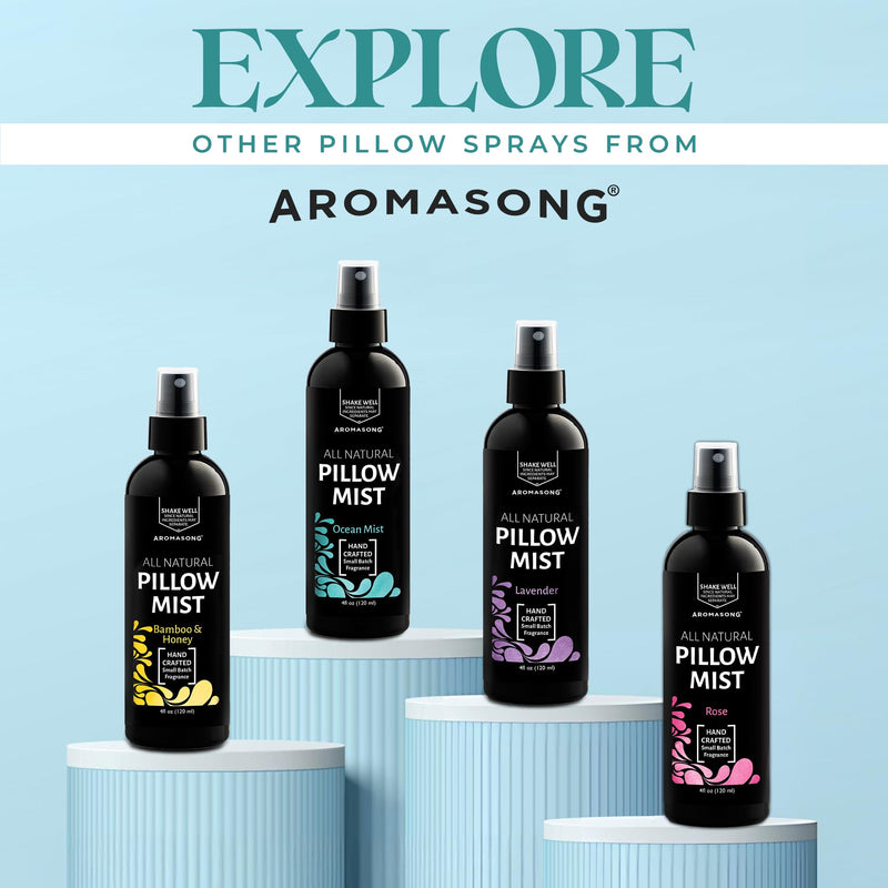 [Australia] - Aromasong Lavender Pillow Spray for Sleeping - All Natural Calming Linen & Bedtime Sleep Mist for Deep Sleep - Pillow Spray Aromatherapy with Botanical Essential Oils for Relaxing Stress 4 Fl Oz (Pack of 1) 