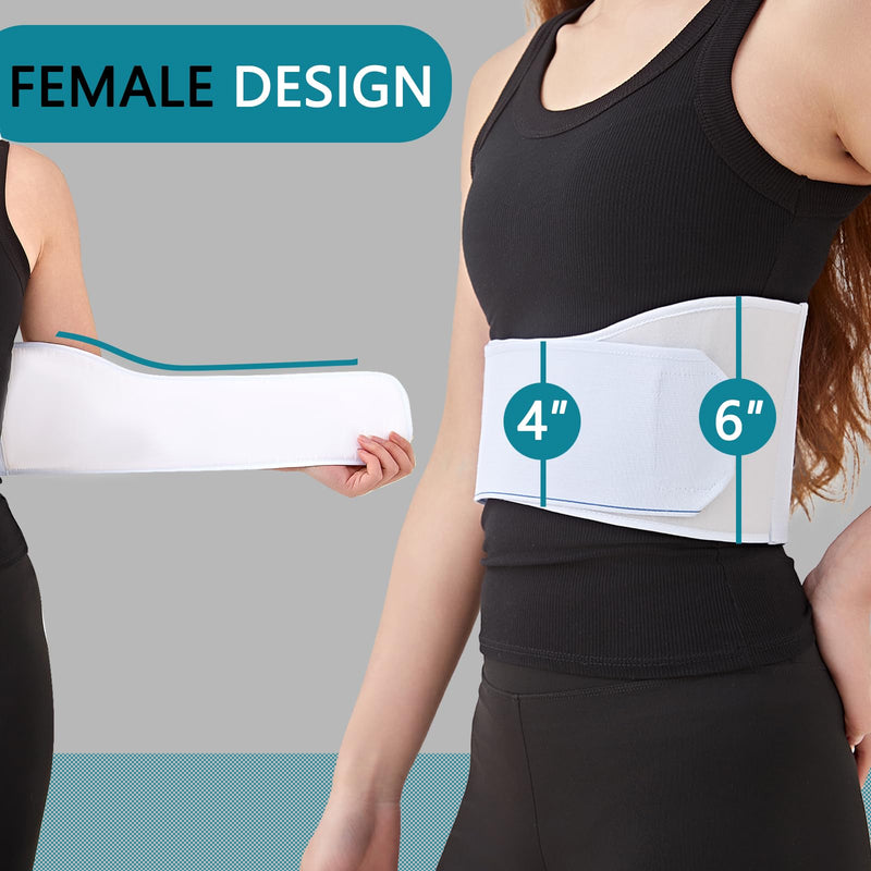 [Australia] - Rib Chest Injury Abdominal Binder Belt Brace Broken Compression Wrap Brace Breast Belt Elastic Supports for Cracked Bruised, Intercostal Muscle Strain Universal Female 