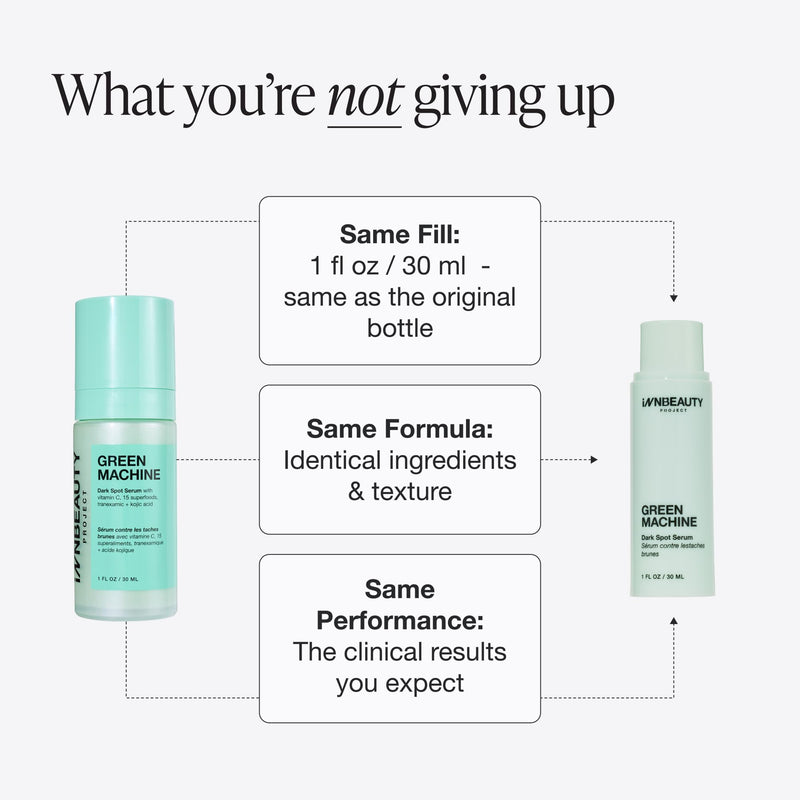 INNBEAUTY Project Green Machine Vitamin C Serum Refill, 1 oz | Refill targets dark spots, hyperpigmentation and uneven tone