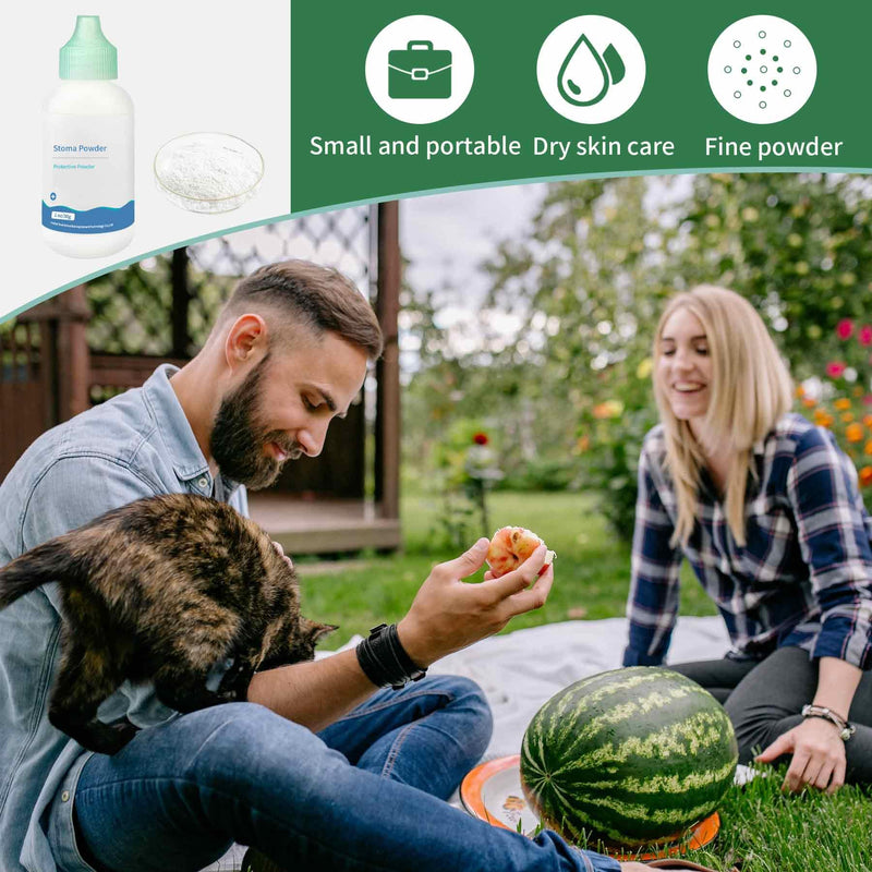 [Australia] - Stoma Powder, 2 Pack Ostomy Skin Care Powder, Protects Skin Keep Dry Ostomy Powder Stoma Powder, Ostomy Supplies 