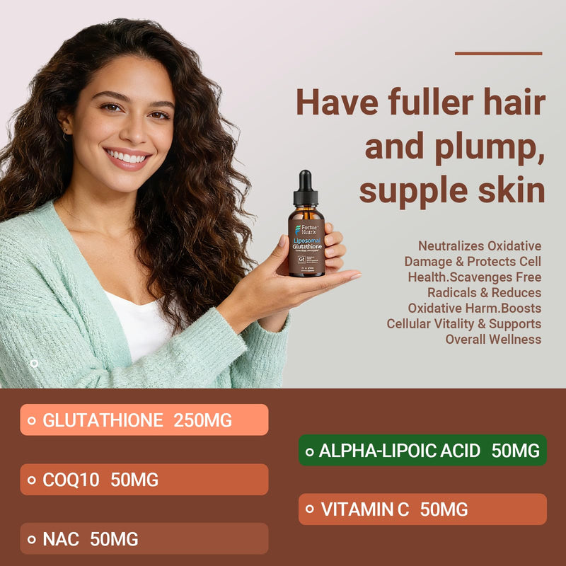 Liposomal Glutathione - Ultra High Absorption L-Glutamine - CoQ10 & Antioxidants for Liver Detox, Brain, Energy, Healthy Aging - Alpha-Lipoic Acid & Vitamin C Support Immune, Metabolism & Cholesterol