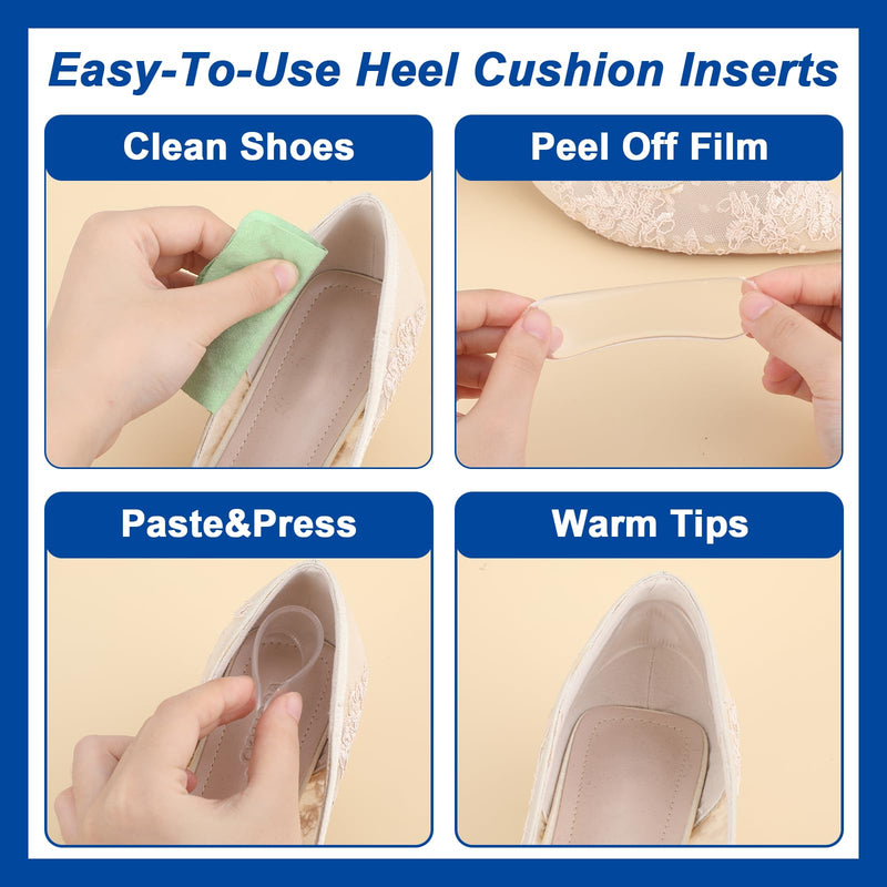 [Australia] - Dimeho 34pcs Silicone High Heel Cushion Shoe Strap Grip Anti-slip Sandals Gel Protective Strips Slingbacks Footrest Sticker Inserts Pad for Men and Women Sports Sneakers 