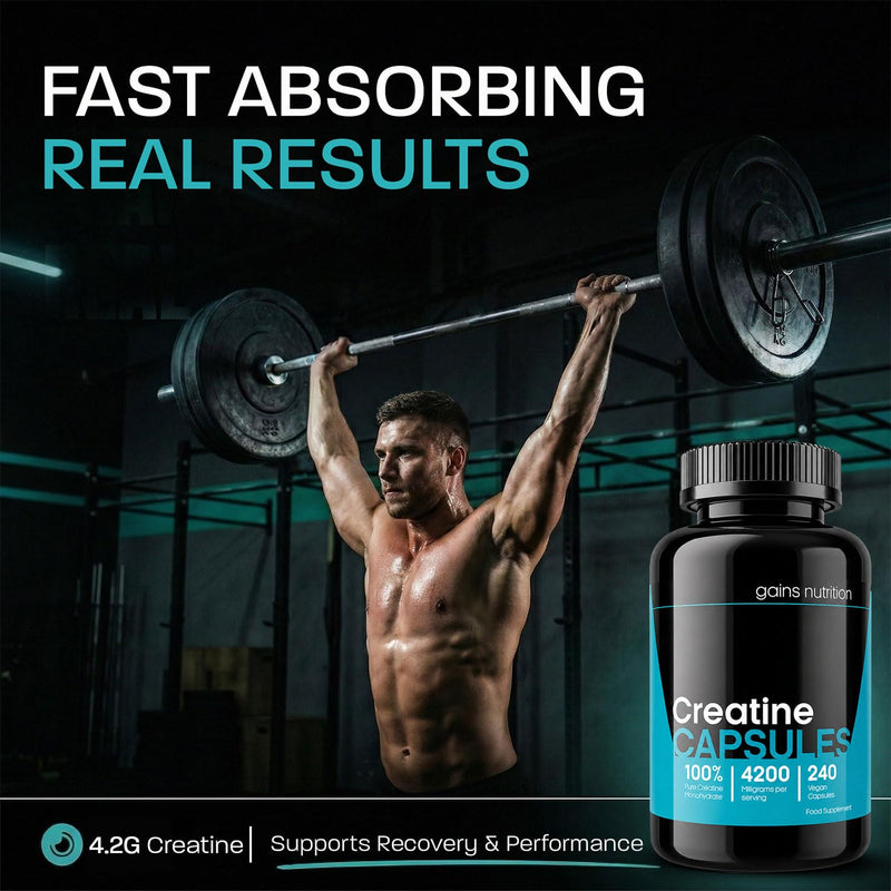 GN Creatine Capsules | 480 Creatine Monohydrate Capsules for Men & Women | High Strength 4200mg Creatine-Monohydrate Per Serving | Non-GMO, Gluten & Filler Free 480 count (Pack of 1)
